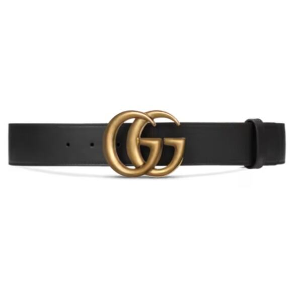 Gucci Accessories - Gucci 2015 Re-Edition Wide leather Black Belt with Gold GG Buckle